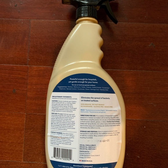 3 ~ Gold Disinfectant & Antimicrobial Multi Action Spray, Hospital Grade Cleaner - Picture 3 of 4